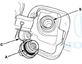 Is the fuel fill cap seal missing or damaged, is the fuel fill