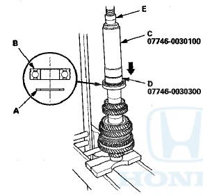 18. Check the clearance between the ball bearing and the