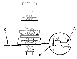 2. Measure the length of the 1st gear distance collar as