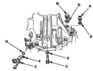 6. Remove the output shaft (countershaft) speed sensor