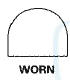 2. Inspect the inside of each synchro ring (B) for wear.