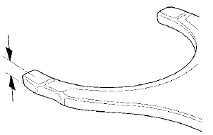 3. Measure the clearance between the shift fork (A) and