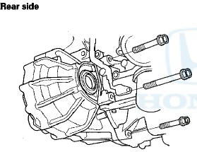 44. Pull the transmission away from the engine until the