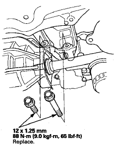 26. Install exhaust pipe A with new gaskets (B), the bolts,