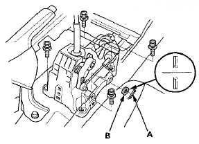 4. Unlock the retainer lock (A).