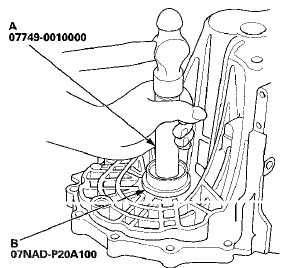 4. Install a new oil seal flush with clutch housing using