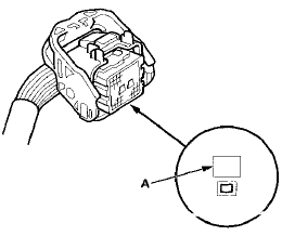5. Connect one side of the patch cord terminals (A) to a