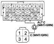 ALTERNATOR 4P CONNECTOR