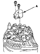 7. Remove the four through bolts, then remove the rear