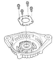 11. Drive out the front bearing with a brass drift and a