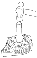 12. Install a new front bearing in the driver-end housing