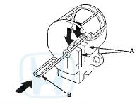 20. Install the brush holder assembly, and pull out the pin