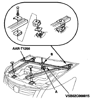 28. Remove the vacuum hose (A) from the hose clamp