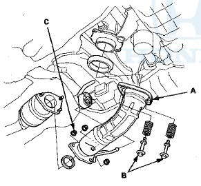 40. Remove exhaust pipe A.