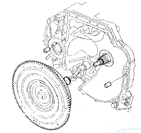 73. Inspect the drive plate, and replace it if it is damaged.