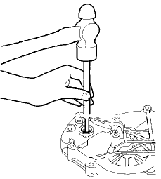 2. Install a new bearing flush to the end cover using the