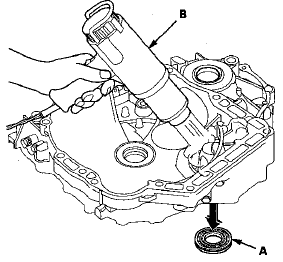 3. Remove the ATF guide collar with the O-rings. Clean