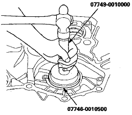 7. Check that the bearing groove aligns with the torque