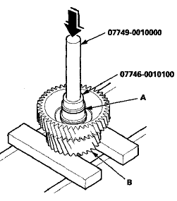 4. Replace the idler gear and/or the idler gear shaft, and