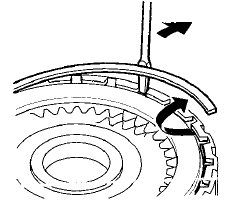 2. Remove the clutch end-plate (A), the clutch discs (B)