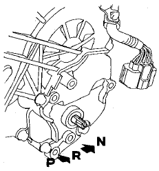 8. Set a new transmission range switch (A) to the N