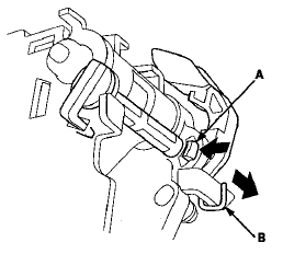 9. Remove the screw (A), and cut the harness wire tie