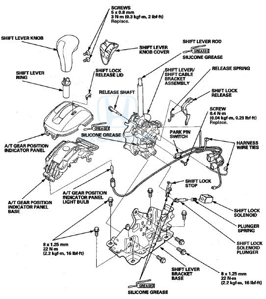 Honda Accord Shift Lever Disassemblyreassembly Automatic