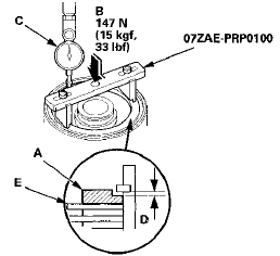 12. Press the clutch compressor attachment down with