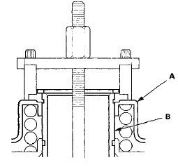 8. Install the snap ring using snap ring pliers.