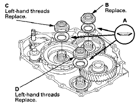 12. Tighten the locknuts to 167 N-m (17.0 kgf-m,