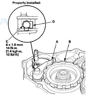 17. If the park pawl does not engage fully, do the park