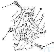 7, Remove the cotter pin (A) from the knuckle ball joint,