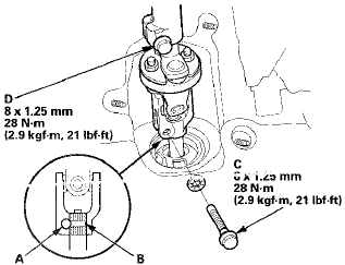 5. Pull on the steering joint to make sure that the