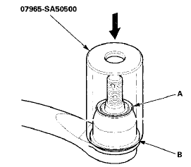 7. Install the tie-rod end to the rack end.