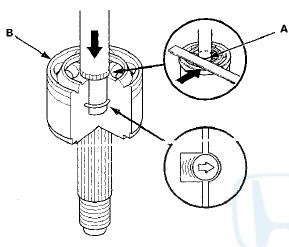 9. Pack the outboard joint (A) with the remaining joint