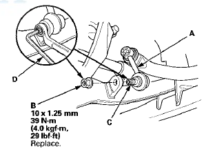 13. Place a floor jack under the lower arm, and raise the