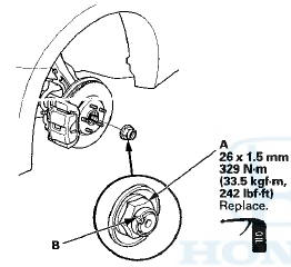 16. Install the spindle nut, then tighten it. After tightening,