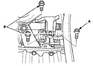 4. Remove the intermediate shaft (A) from the