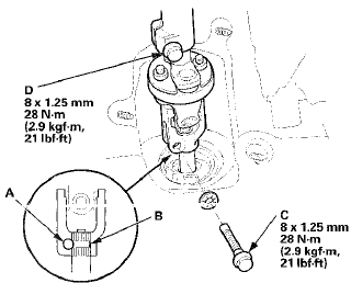 50. Pull on the steering joint to make sure that the