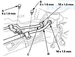 19. Loosen the flare nuts, and disconnect the inlet line (C)