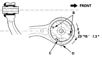 3. Press out the compliance bushing (A) with the