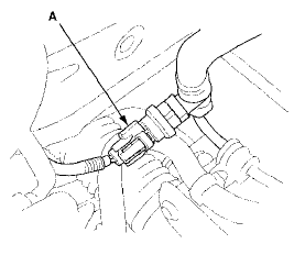 11. Remove the power steering pump outlet hose