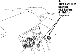 3. Loosely install the new damper lower mounting bolt