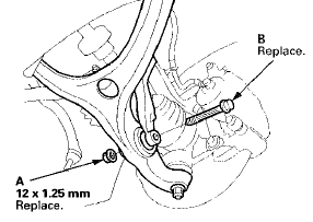 32. Attach the front subframe adapter (VSB02C000016) to