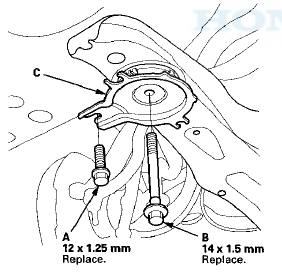 39. Lower the jack slowly until the front subframe has