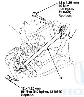 4. Install lower arm B in the reverse order of removal,