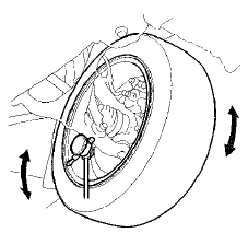 5. If the wheel runout is not within the specification,