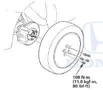 3. Remove the brake hose bracket mounting bolt (A).