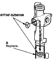 22 . Insert a 24" long 3/8" drive extension (A), on the