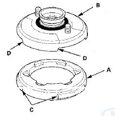 2. Install all the parts except the damper mounting